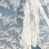 Embroidered Mesh Corded Bridal Lace