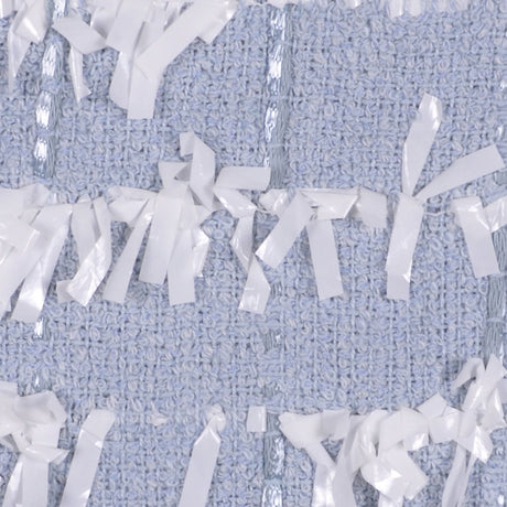 English Powder Blue Eyelash Fringe Tweed