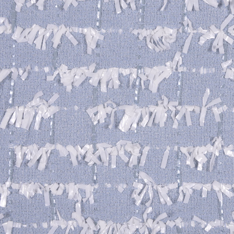 English Powder Blue Eyelash Fringe Tweed