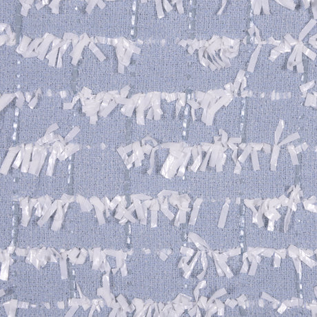 English Powder Blue Eyelash Fringe Tweed