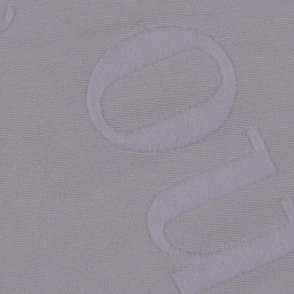 Italian White Flocked-Letter Cotton