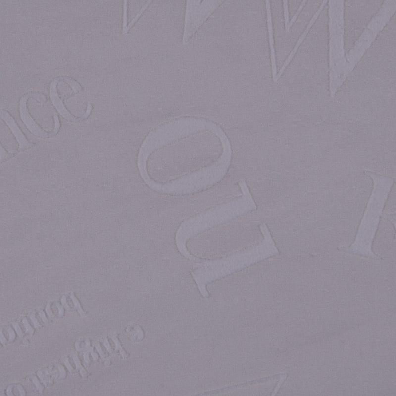 Italian White Flocked-Letter Cotton