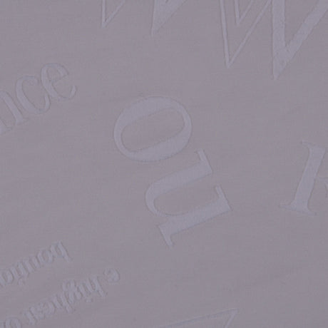 Italian White Flocked-Letter Cotton