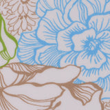 White/Beige/Sky Blue/Kiwi Multicolor Floral Cotton Print