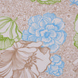 White/Beige/Sky Blue/Kiwi Multicolor Floral Cotton Print