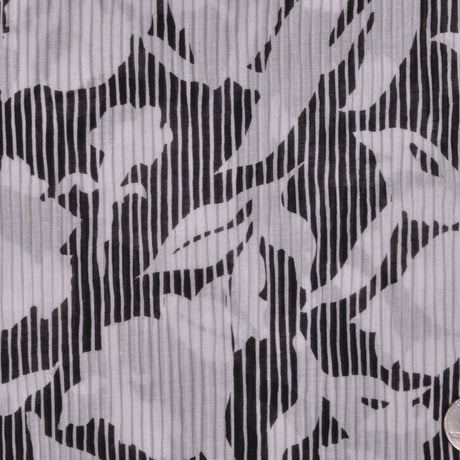 Black & White Floral Cotton Voile