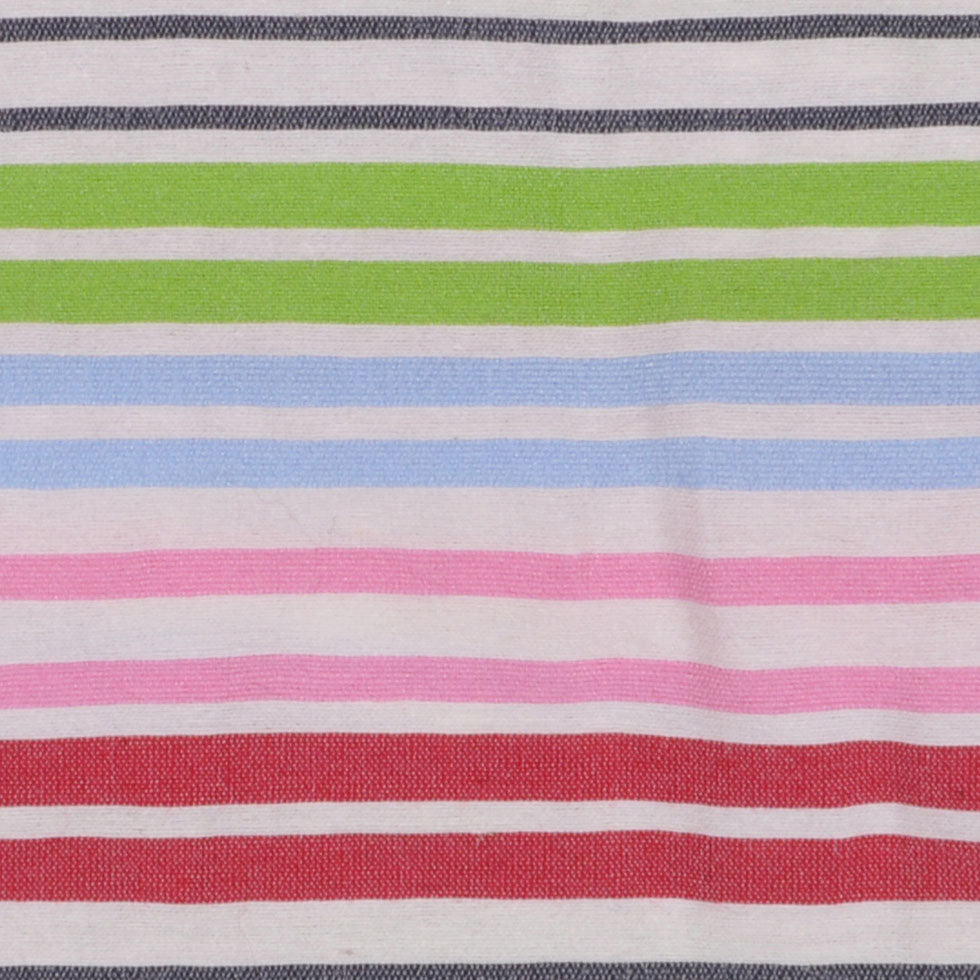 Multicolored Striped Cotton Stretch Seersucker
