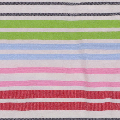 Multicolored Striped Cotton Stretch Seersucker
