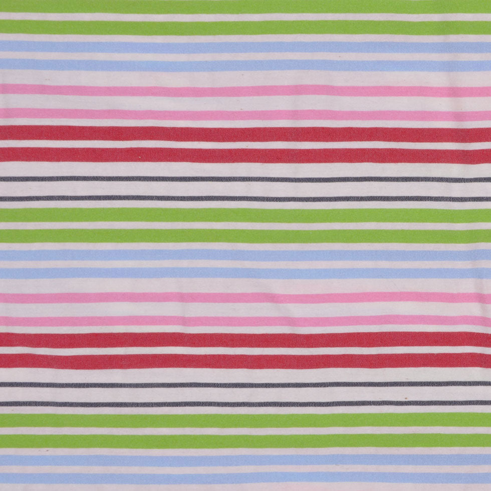 Multicolored Striped Cotton Stretch Seersucker