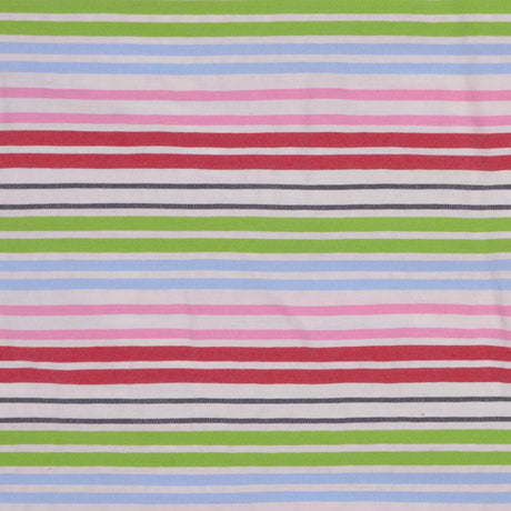 Multicolored Striped Cotton Stretch Seersucker