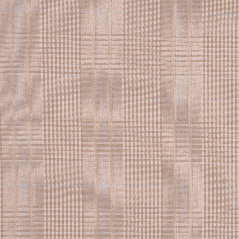 Italian Beige Plaid Bottom-Weight Cotton
