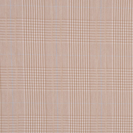 Italian Beige Plaid Bottom-Weight Cotton
