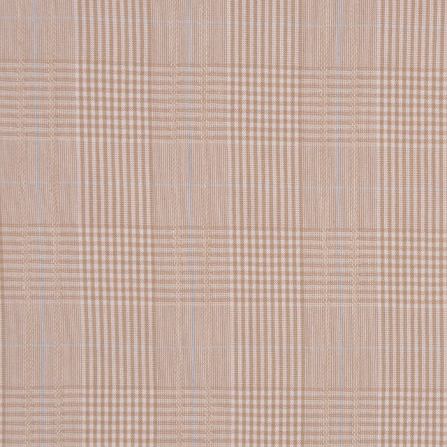 Italian Beige Plaid Bottom-Weight Cotton