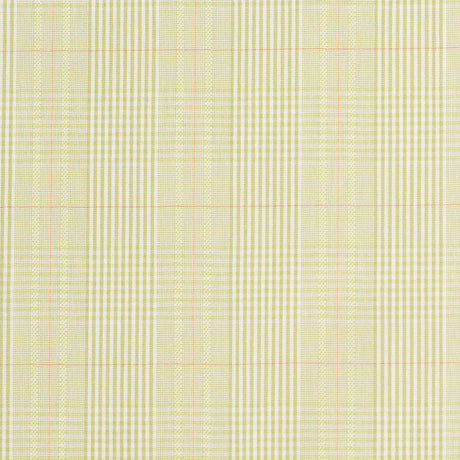 Kiwi Green and Off-White Plaid Cotton Blend Suiting