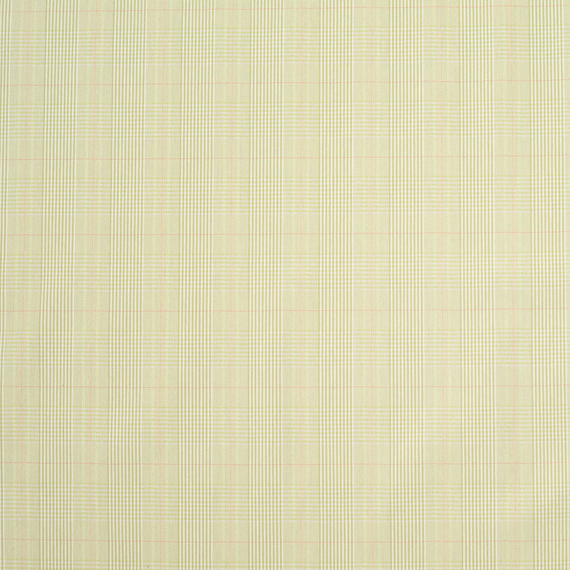 Kiwi Green and Off-White Plaid Cotton Blend Suiting