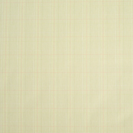 Kiwi Green and Off-White Plaid Cotton Blend Suiting