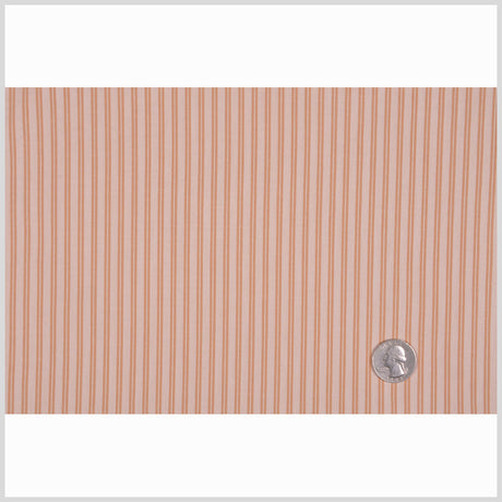 Clay/Off-White Striped Shirting