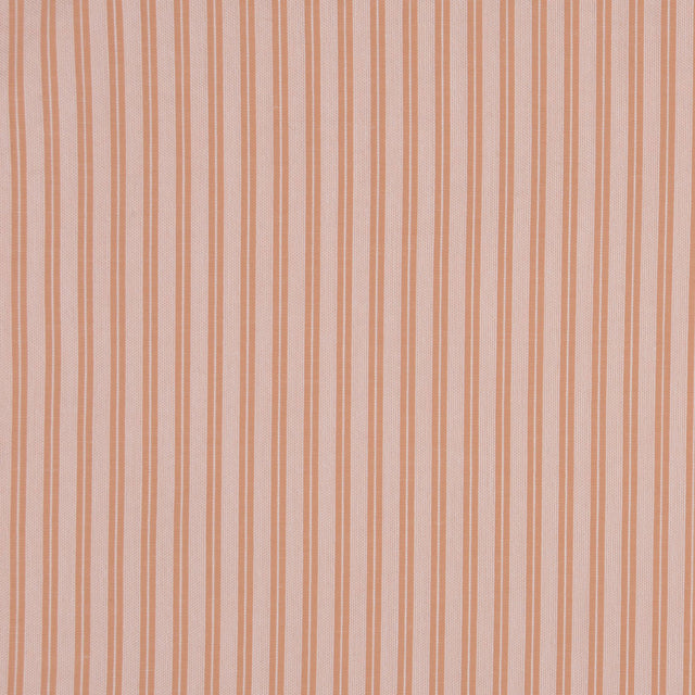 Clay/Off-White Striped Shirting