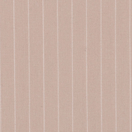 Italian Birch/Fog Pin Striped Smooth Stretch Cotton Suiting