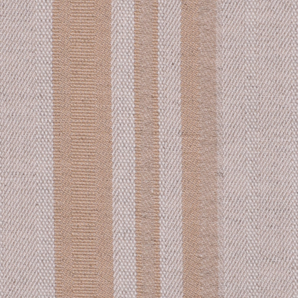 Italian Oatmeal and Tan Striped Cotton Suiting