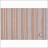 Italian Oatmeal and Tan Striped Cotton Suiting