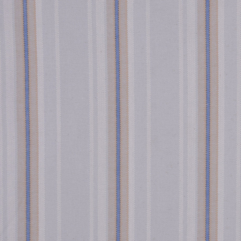 Italian Pale Gray Striped Cotton Suiting