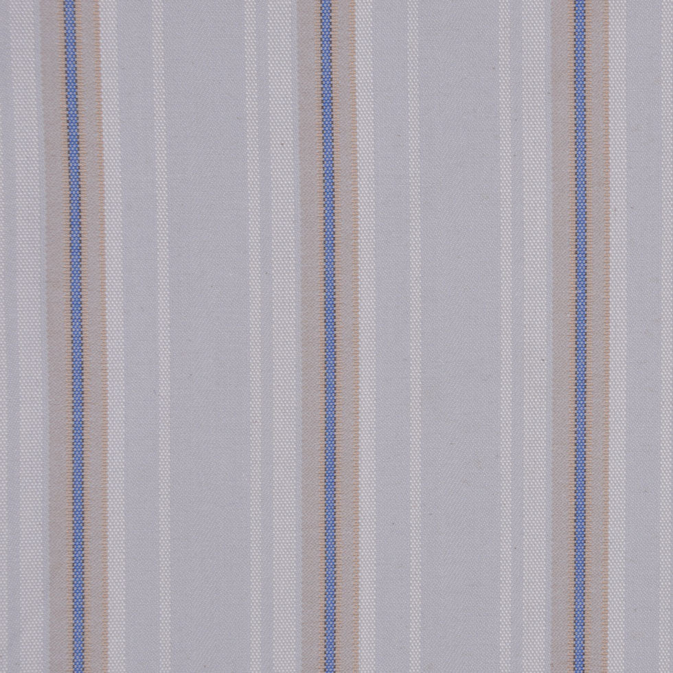 Italian Pale Gray Striped Cotton Suiting