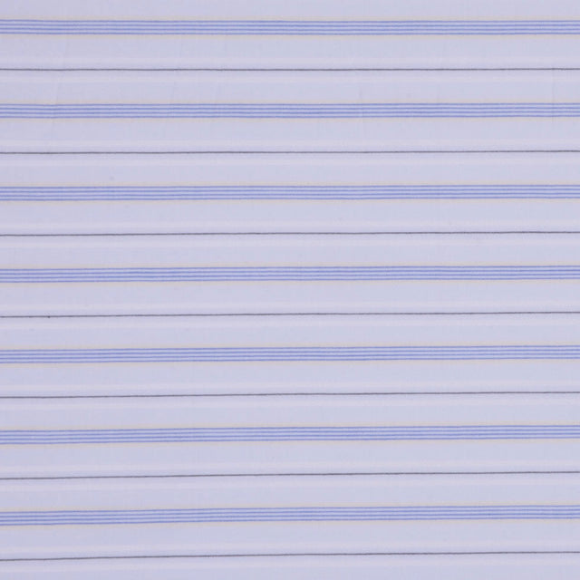 Pale Blue Pencil Striped Cotton Shirting