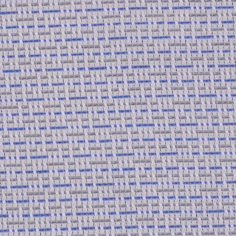 White/Powder Blue/Olive Striped Cotton Shirting