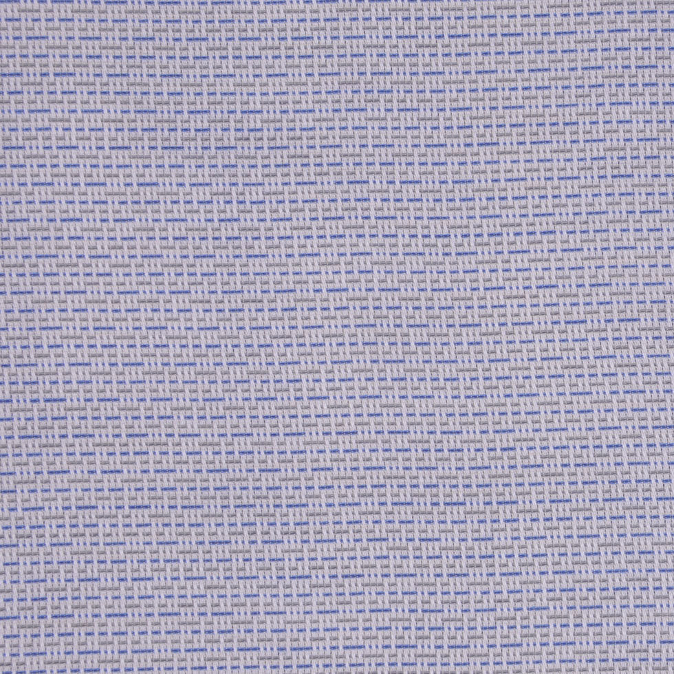 White/Powder Blue/Olive Striped Cotton Shirting