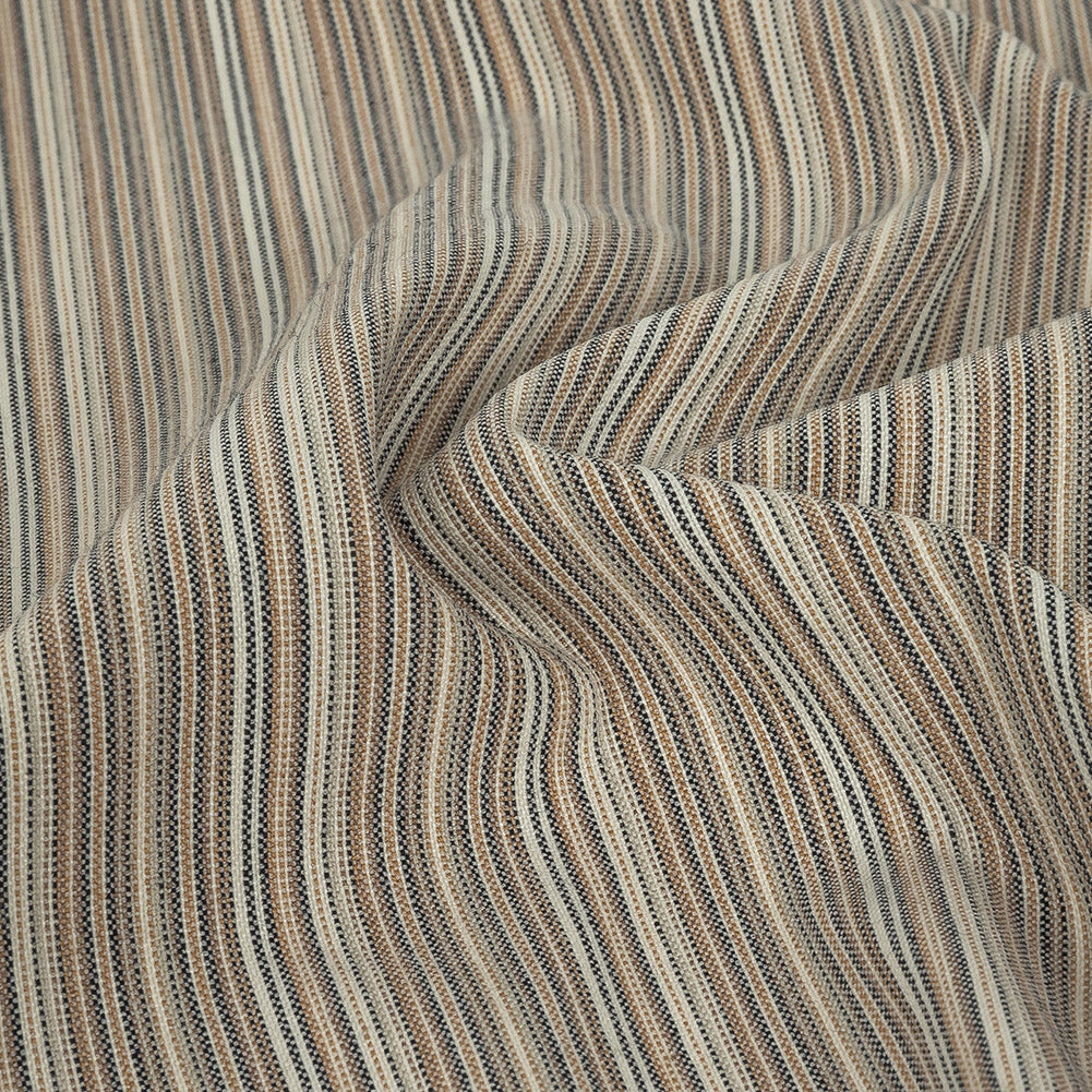 Blended Beige Striped Suiting