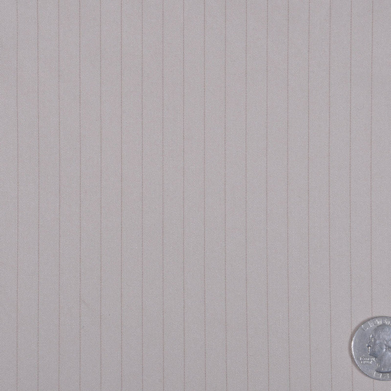 Beige/Brown Pin Striped Stretch Cotton Suiting
