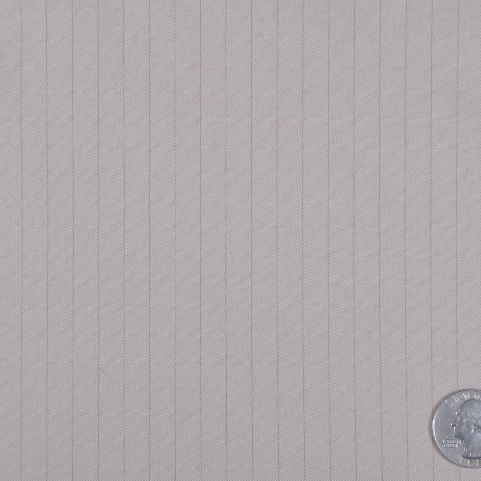 Beige/Brown Pin Striped Stretch Cotton Suiting