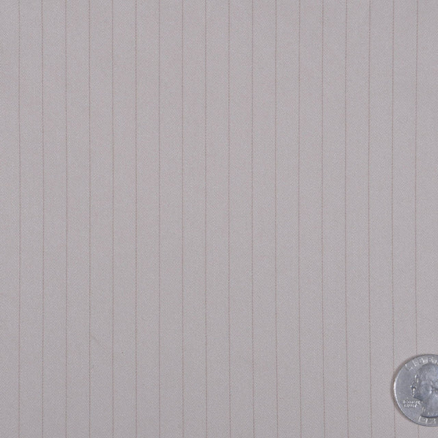 Beige/Brown Pin Striped Stretch Cotton Suiting