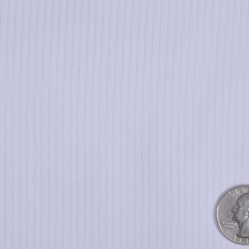White Sheer Striped Cotton Shirting
