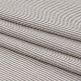 White and Tan Striped Cotton Woven
