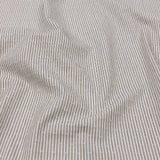 White and Tan Striped Cotton Woven