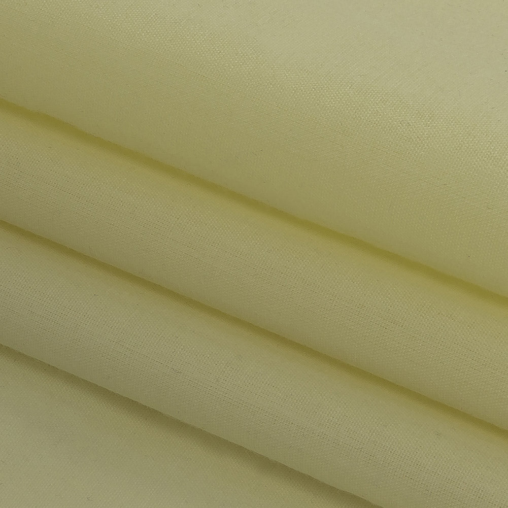 Pale Buttercup Cotton and Polyester Poplin