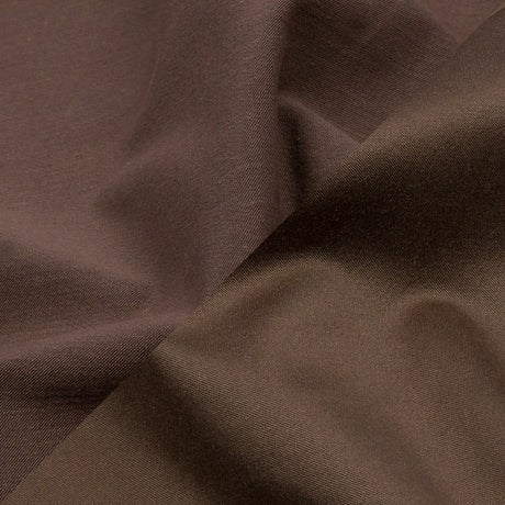 Taupe Double Faced Stretch Polyester Sateen and Twill