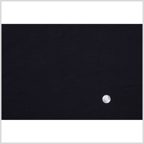 Loose-Woven Black Cotton Jacquard