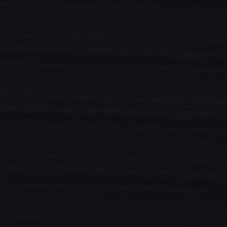 Italian Black Striped Stretch Cotton and Polyester Woven