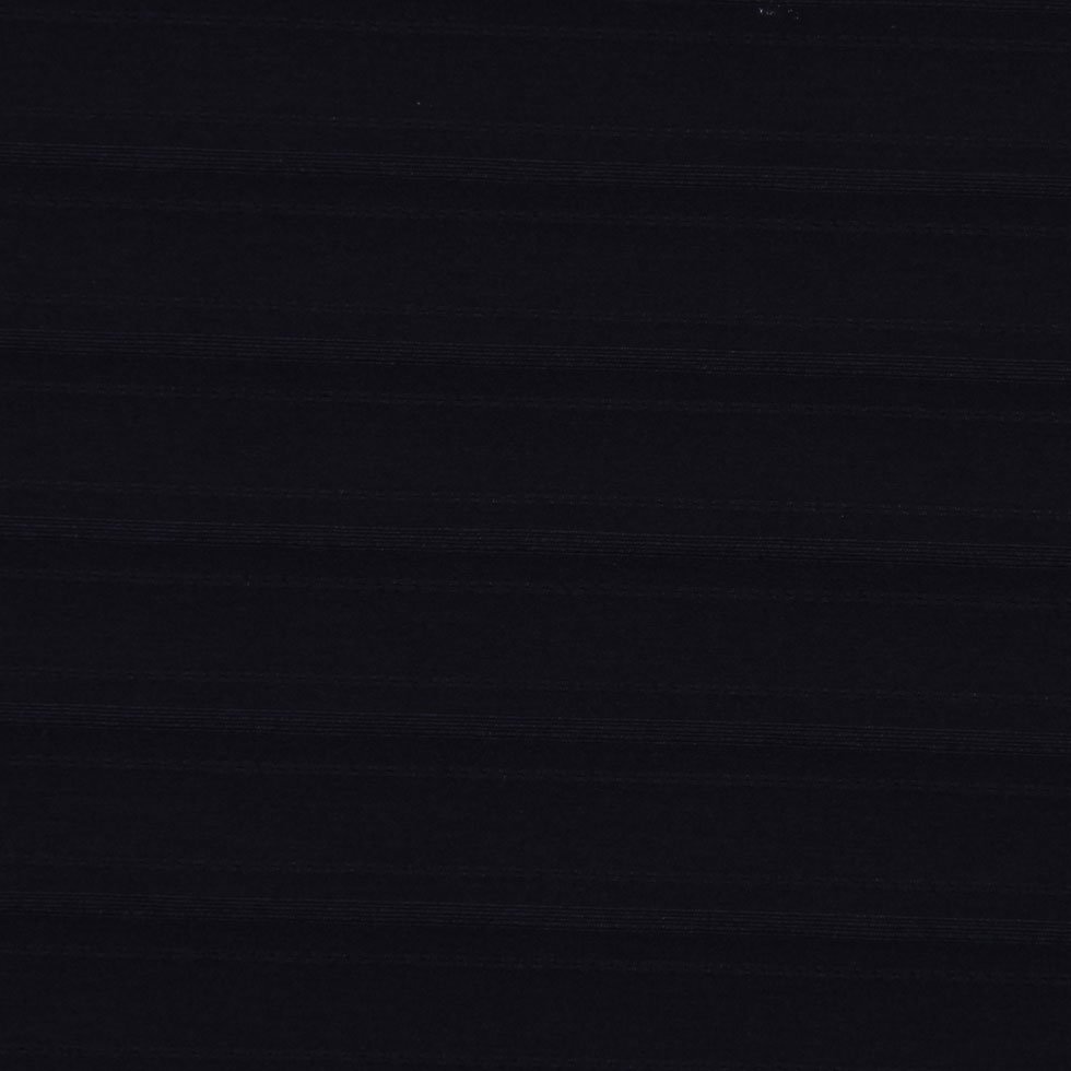 Italian Black Striped Stretch Cotton and Polyester Woven