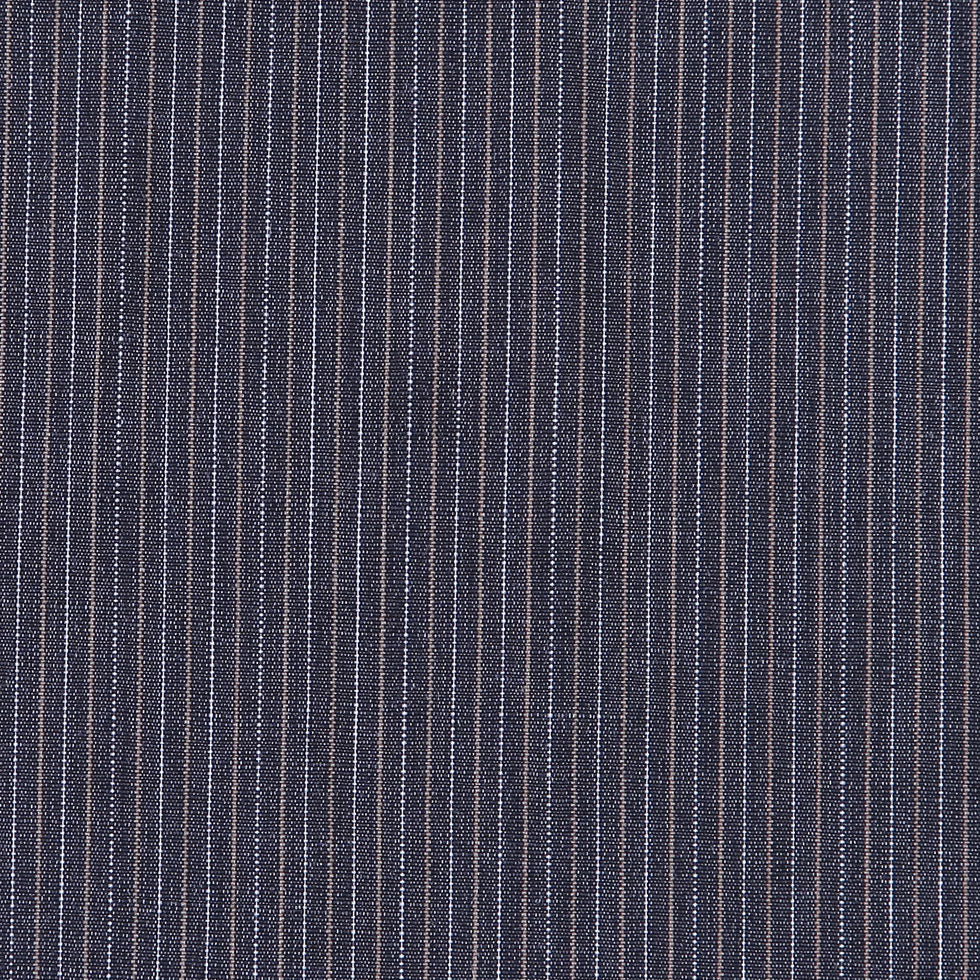 Italian Dark Gray Striped Cotton Suiting