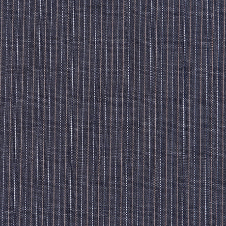Italian Dark Gray Striped Cotton Suiting
