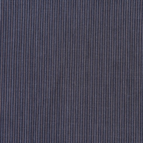 Italian Dark Gray Striped Cotton Suiting