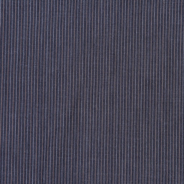 Italian Dark Gray Striped Cotton Suiting