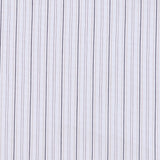 Warm White, Black and Brown Striped Stretch Cotton Shirting