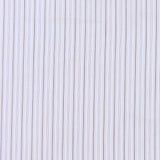 Warm White, Black and Brown Striped Stretch Cotton Shirting