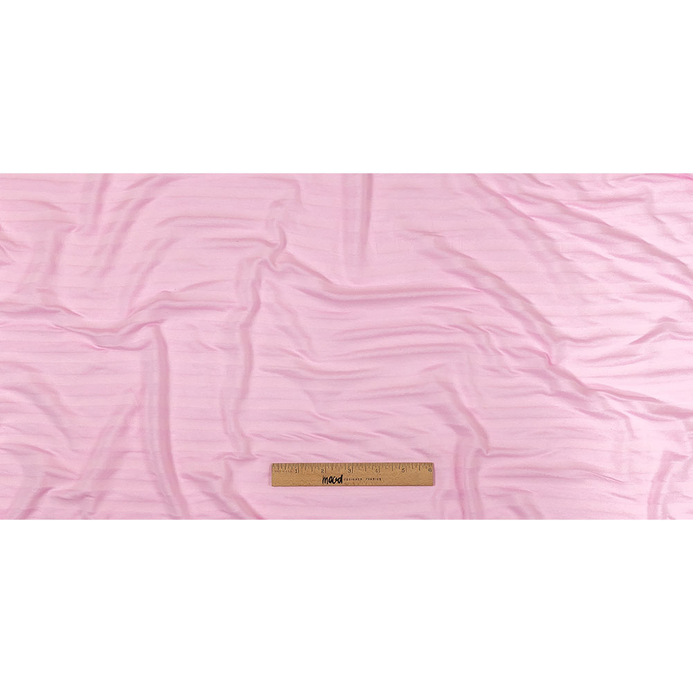 Baby Pink Tonal Stripes Cotton and Rayon Jersey