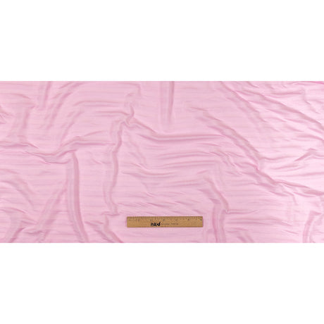 Baby Pink Tonal Stripes Cotton and Rayon Jersey